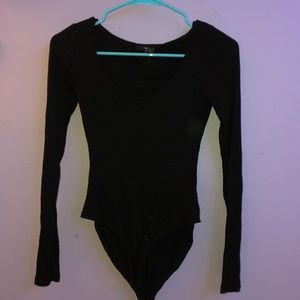 Black long sleeve body suit